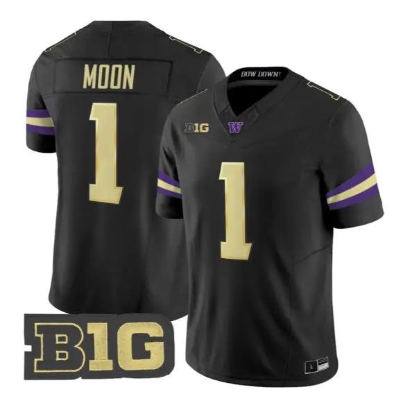 Warren Moon #1 Washington Huskies Jersey 2026 Limited All Stitched by My Store NCAA Football Jerseys