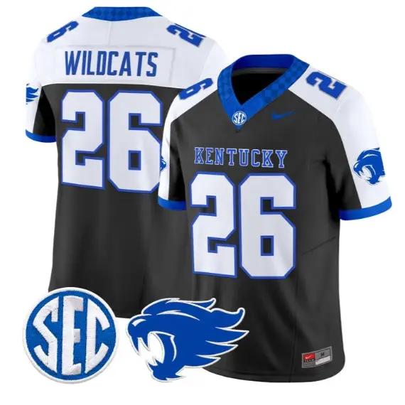 Wildcats Kentucky #26 Kentucky Wildcats Jersey 2026 Limited Stitched by My Store NCAA Football Jerseys