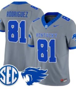 Willie Rodriguez #81 Kentucky Wildcats Jersey 2026 Limited Stitched by My Store NCAA Football Jerseys
