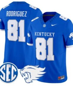 Willie Rodriguez #81 Kentucky Wildcats Jersey 2026 Limited Stitched by My Store NCAA Football Jerseys