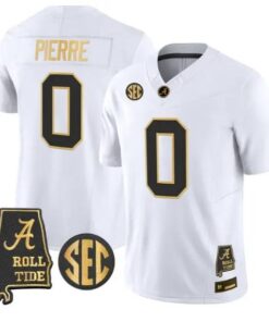 Yhonzae Pierre #0 Alabama Crimson Tide Jersey 2026 Alabama Stitched by My Store NCAA Football Jerseys