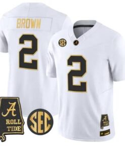Zabien Brown #2 Alabama Crimson Tide Jersey 2026 Alabama Stitched by My Store NCAA Football Jerseys