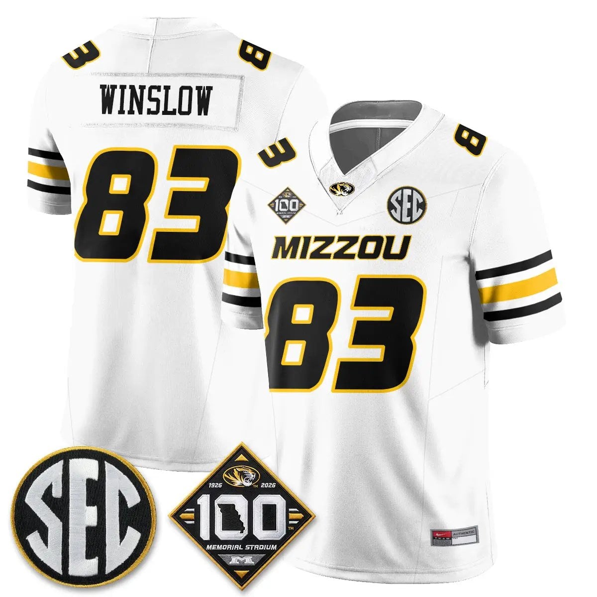 MIZZ 100th Anniversary of Memorial Stadium Edition - Stitched (2) by Missouri Tigers
