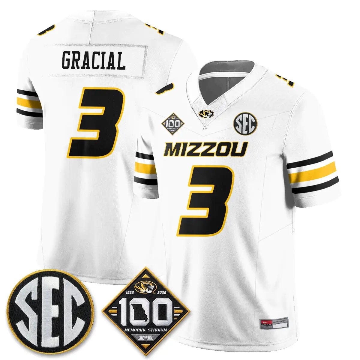 MIZZ 100th Anniversary of Memorial Stadium Edition - Stitched (2) by Missouri Tigers