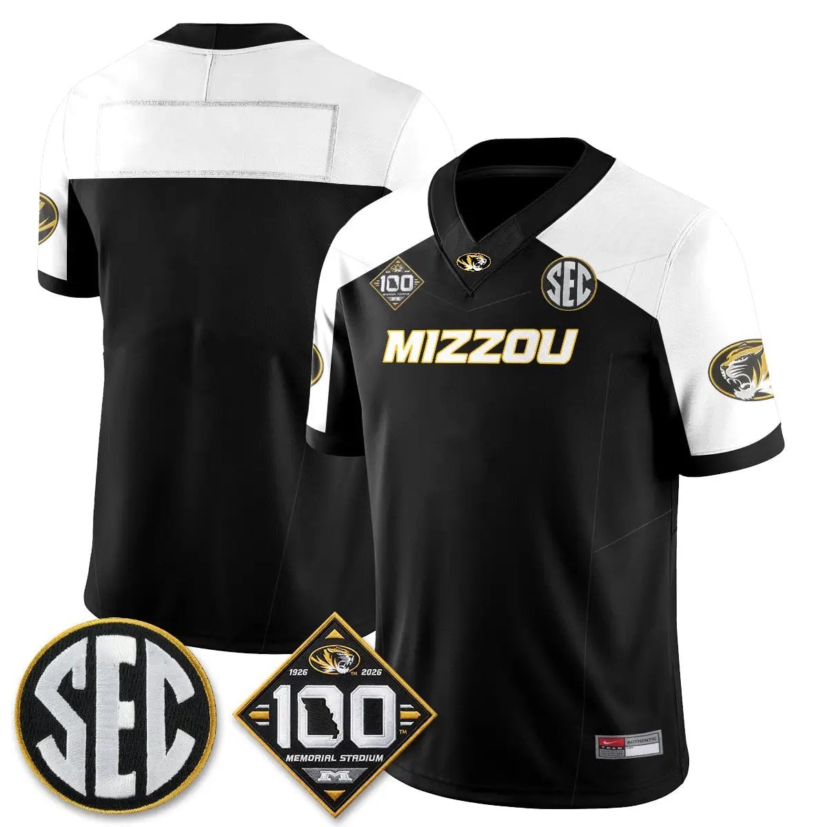 MIZZ 100th Anniversary of Memorial Stadium Edition - Stitched (2) by Missouri Tigers