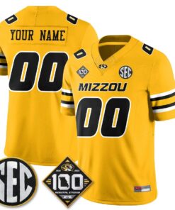 MIZZ 100th Anniversary of Memorial Stadium Vapor Custom Jersey - Stitched by Missouri Tigers