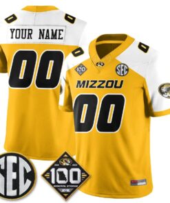 MIZZ 100th Anniversary of Memorial Stadium Vapor Custom Jersey - Stitched by Missouri Tigers