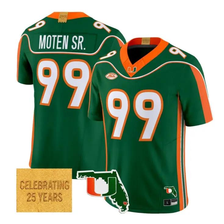 Ahmad Moten Jersey #99 Miami Hurricanes 2001 Throwback 2026 All Stitched by My Store NCAA Football Jerseys