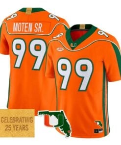 Ahmad Moten Jersey #99 Miami Hurricanes 2001 Throwback 2026 All Stitched by My Store NCAA Football Jerseys