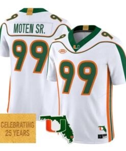 Ahmad Moten Jersey #99 Miami Hurricanes 2001 Throwback 2026 All Stitched by My Store NCAA Football Jerseys