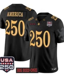 America Jersey #250 Army Black Knights 2026 Big Red One USA 250 Patch Stitched by My Store NCAA Football Jerseys
