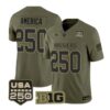 America Jersey #250 Indiana Hoosiers 2026 Salute to Service All Stitched Olive by My Store NCAA Football Jerseys