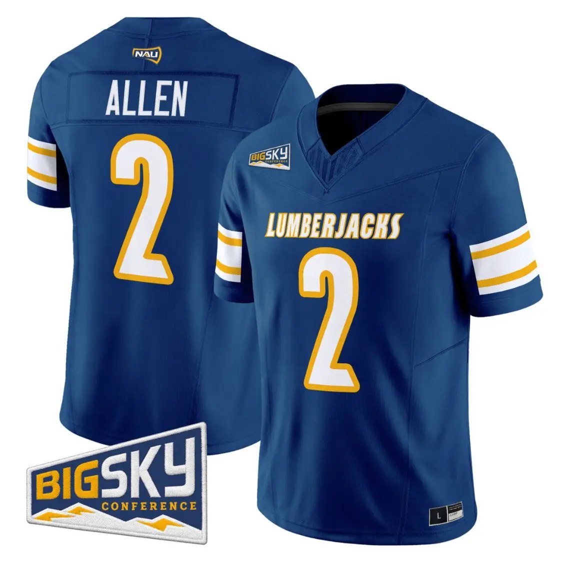 Ammon Allen Jersey #2 Northern Arizona Lumberjacks 2026 Vapor Stitched by My Store NCAA Football Jerseys