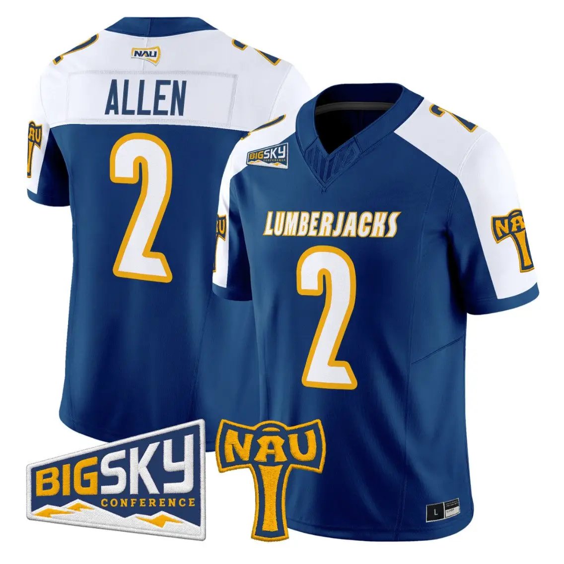 Ammon Allen Jersey #2 Northern Arizona Lumberjacks 2026 Vapor Stitched by My Store NCAA Football Jerseys