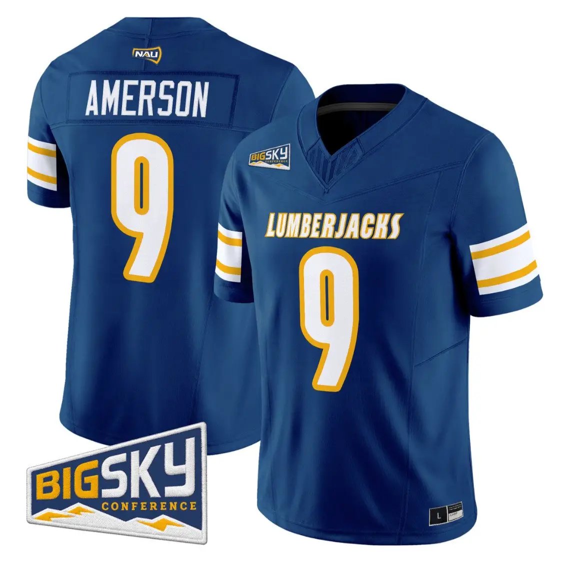 Archie Amerson Jersey #9 Northern Arizona Lumberjacks 2026 Vapor Stitched by My Store NCAA Football Jerseys