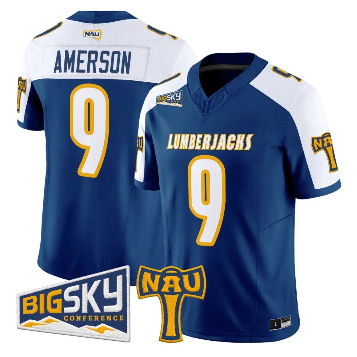 Archie Amerson Jersey #9 Northern Arizona Lumberjacks 2026 Vapor Stitched by My Store NCAA Football Jerseys