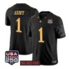 Army Jersey #1 Army Black Knights 2026 Big Red One USA250 Patch Vapor Stitched by My Store NCAA Football Jerseys