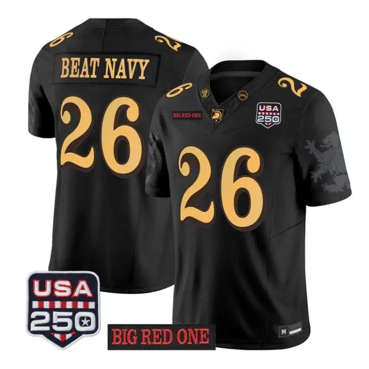 Beat Navy Jersey #26 Army Black Knights 2026 Big Red One USA250 Patch Stitched 1 Beat Navy Jersey #26 Army Black Knights 2026 Big Red One USA250 Patch Stitched by My Store NCAA Football Jerseys