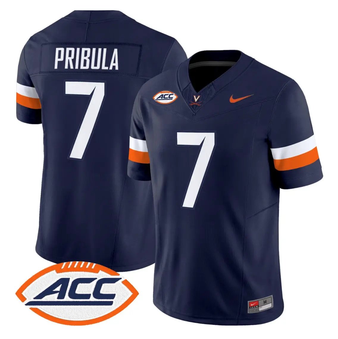 Beau Pribula Jersey #7 Virginia Cavaliers 2026 Vapor Limited Stitched by My Store NCAA Football Jerseys