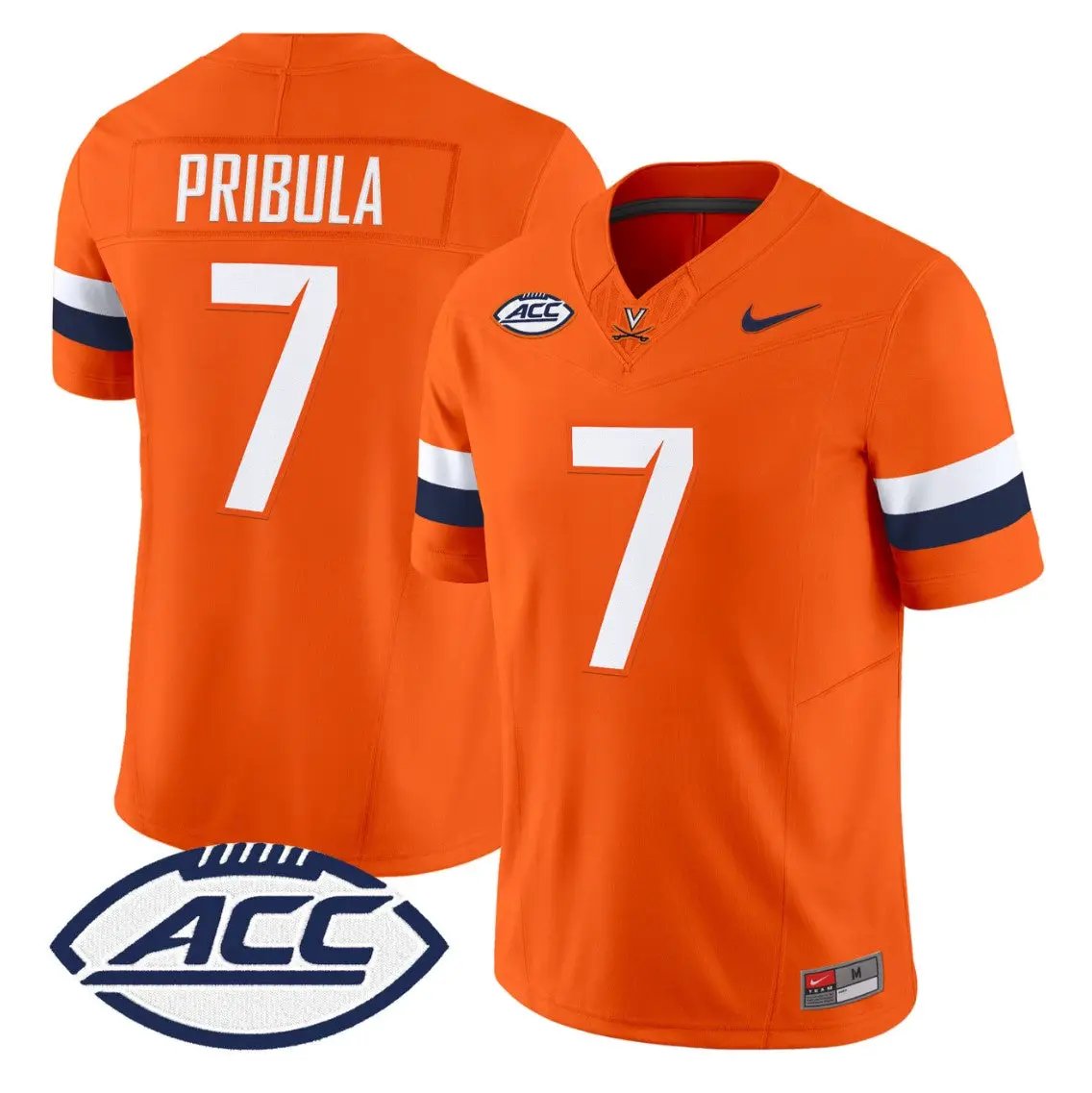 Beau Pribula Jersey #7 Virginia Cavaliers 2026 Vapor Limited Stitched by My Store NCAA Football Jerseys