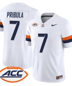 Beau Pribula Jersey #7 Virginia Cavaliers 2026 Vapor Limited Stitched by My Store NCAA Football Jerseys
