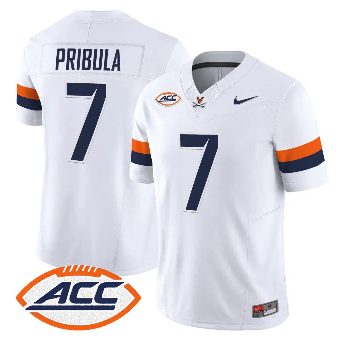 Beau Pribula Jersey #7 Virginia Cavaliers 2026 Vapor Limited Stitched by My Store NCAA Football Jerseys