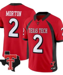 Behren Morton Jersey #2 Texas Tech Red Raiders 2026 Throwback All Stitched by My Store NCAA Football Jerseys