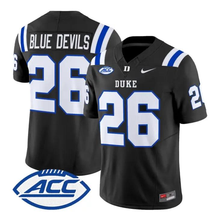 Blue_Devils_Jersey_26_Duke_Blue_Devils_2026_Vapor_Limited_Stitched_Black - Robert Henrys Blue Devils Jersey #26 Duke Blue Devils 2026 Vapor Limited Stitched by My Store NCAA Football Jerseys