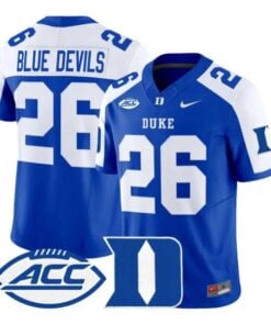 Blue Devils Jersey #26 Duke Blue Devils 2026 Vapor Limited Stitched by My Store NCAA Football Jerseys