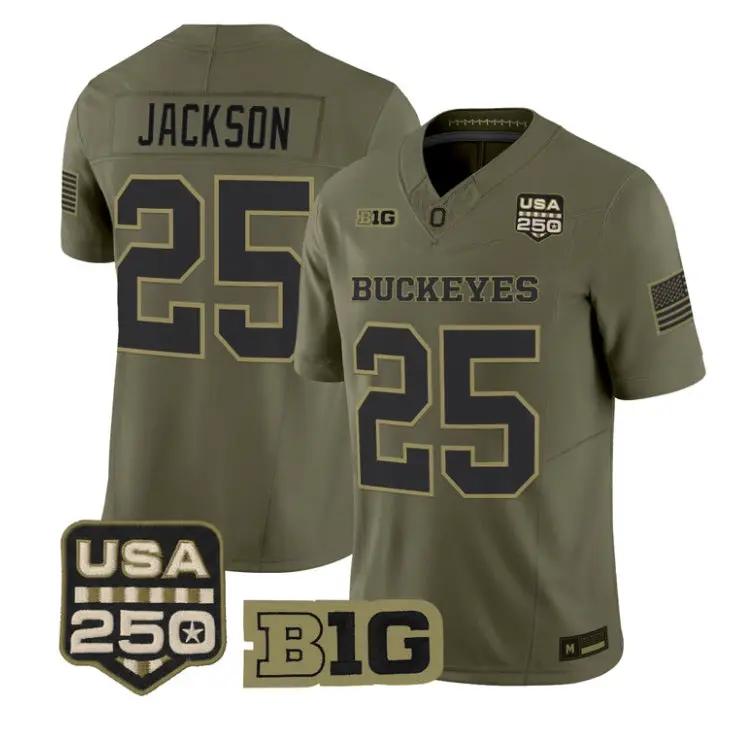 Bo Jackson Jersey #25 Ohio State Buckeyes 2026 Salute to Service Stitched Olive 1 Bo Jackson Jersey #25 Ohio State Buckeyes 2026 Salute to Service Stitched Olive by My Store NCAA Football Jerseys