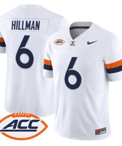 Brandyn Hillman Jersey #6 Virginia Cavaliers 2026 Vapor Limited Stitched by My Store NCAA Football Jerseys