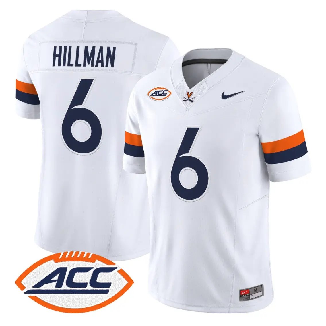 Brandyn Hillman Jersey #6 Virginia Cavaliers 2026 Vapor Limited Stitched by My Store NCAA Football Jerseys