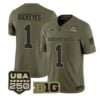 Buckeyes Jersey #1 Ohio State Buckeyes 2026 Salute to Service All Stitched Olive 5 Buckeyes Jersey #1 Ohio State Buckeyes 2026 Salute to Service All Stitched Olive by My Store NCAA Football Jerseys