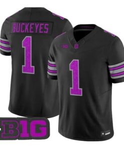 Buckeyes Jersey #1 Ohio State Buckeyes Glitter Vapor All Stitched by My Store NCAA Football Jerseys