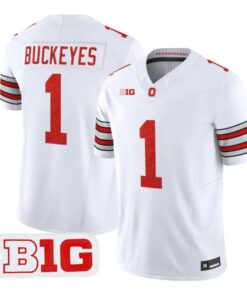 Buckeyes Jersey #1 Ohio State Buckeyes Glitter Vapor All Stitched by My Store NCAA Football Jerseys