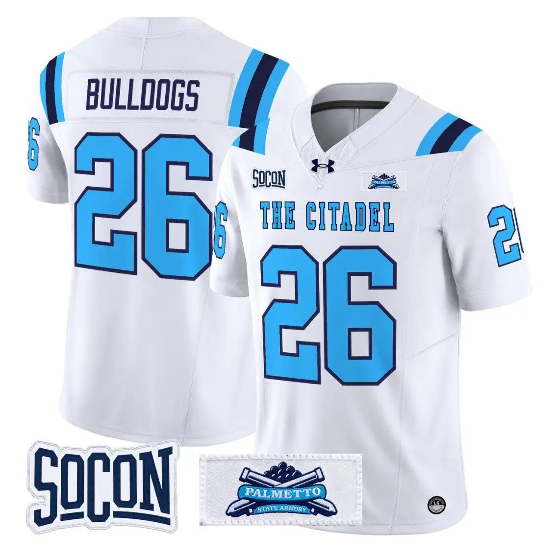 Bulldogs Jersey #26 The Citadel Bulldogs 2026 Vapor Limited Stitched by My Store NCAA Football Jerseys