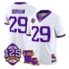 Caden Durham Jersey #29 LSU Tigers Silent Season of 1918 Louisiana Patch Stitched by My Store NCAA Football Jerseys