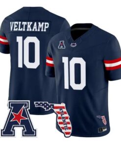 Caden Veltkamp Jersey #10 Florida Atlantic Owls 2026 Florida Patch Stitched by My Store NCAA Football Jerseys