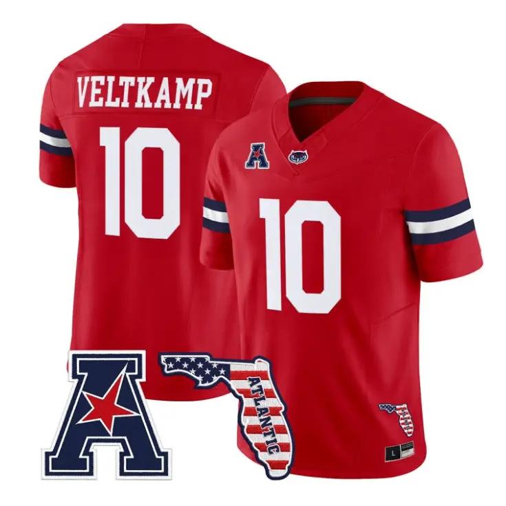 Caden Veltkamp Jersey #10 Florida Atlantic Owls 2026 Florida Patch Stitched 2 Caden Veltkamp Jersey #10 Florida Atlantic Owls 2026 Florida Patch Stitched by My Store NCAA Football Jerseys