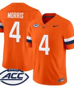 Chandler Morris Jersey #4 Virginia Cavaliers 2026 Vapor Limited Stitched by My Store NCAA Football Jerseys