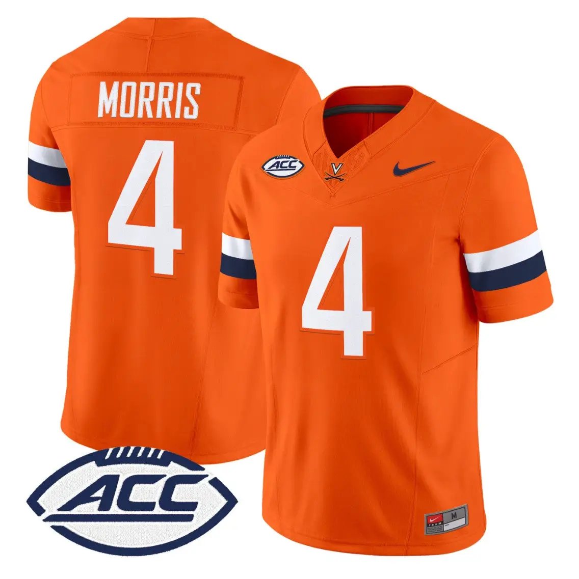 Chandler Morris Jersey #4 Virginia Cavaliers 2026 Vapor Limited Stitched by My Store NCAA Football Jerseys