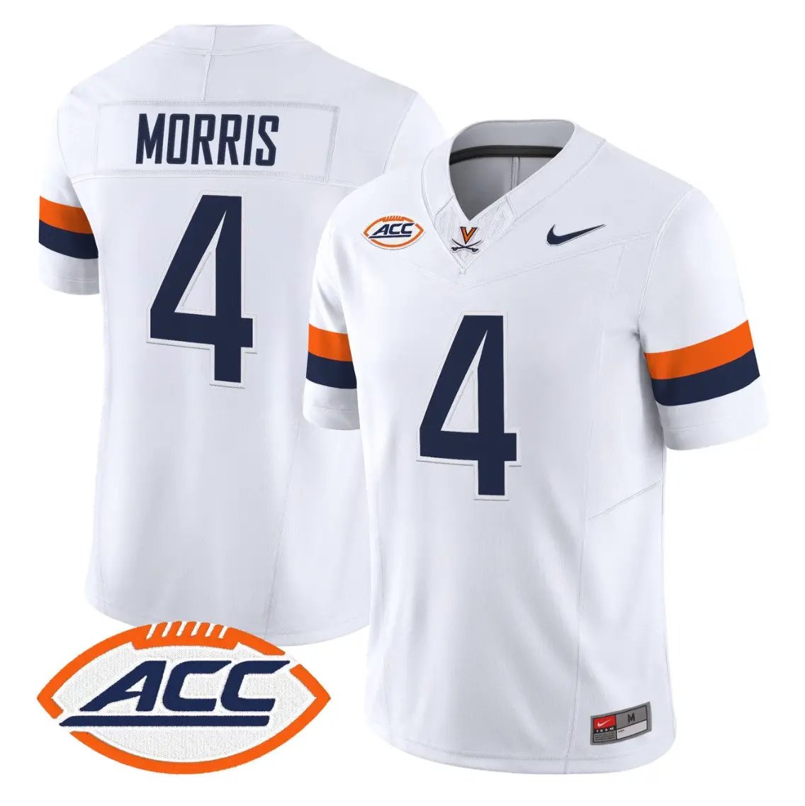 Chandler Morris Jersey #4 Virginia Cavaliers 2026 Vapor Limited Stitched by My Store NCAA Football Jerseys
