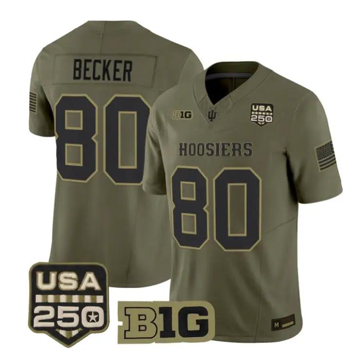 Charlie Becker Jersey #80 Indiana Hoosiers 2026 Salute to Service Stitched Olive 1 Charlie Becker Jersey #80 Indiana Hoosiers 2026 Salute to Service Stitched Olive by My Store NCAA Football Jerseys
