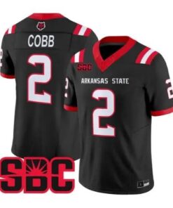 Chauncy Cobb Jersey #2 Arkansas State Red Wolves 2026 Stitched by My Store NCAA Football Jerseys