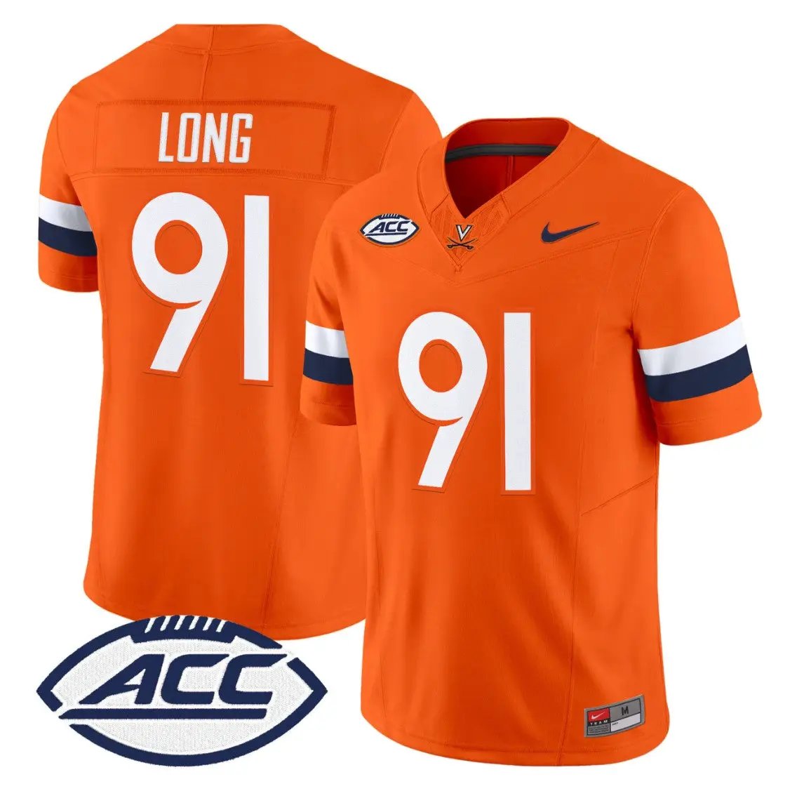 Chris Long Jersey #91 Virginia Cavaliers 2026 Vapor Limited Stitched by My Store NCAA Football Jerseys