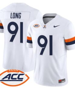 Chris Long Jersey #91 Virginia Cavaliers 2026 Vapor Limited Stitched by My Store NCAA Football Jerseys