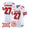 Cougars Jersey #27 Houston Cougars 2026 Football Vapor Limited Stitched White by My Store NCAA Football Jerseys