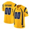 Custom West Virginia Mountaineers Jersey Throwback Vapor Limited Stitched Gold by My Store NCAA Football Jerseys