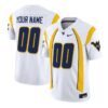 Custom West Virginia Mountaineers Jersey Throwback Vapor Limited Stitched White by My Store NCAA Football Jerseys