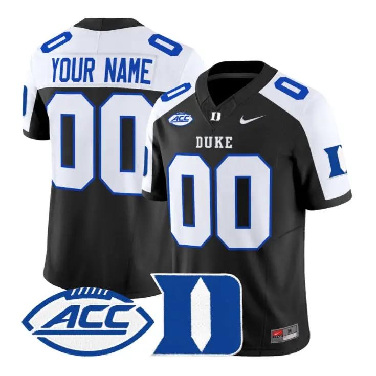 Custom_Duke_Blue_Devils_Jersey_Name_Number_2026_Vapor_All_Stitched_Black_Alter - Robert Henrys Custom Duke Blue Devils Jersey Name, Number 2026 Vapor All Stitched by My Store NCAA Football Jerseys